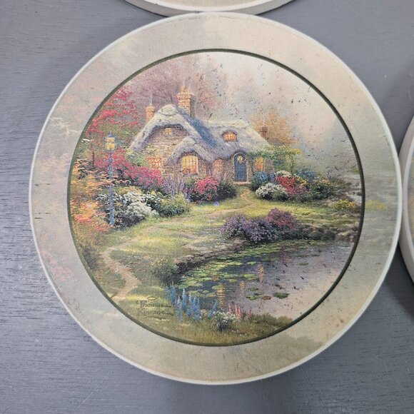 Thomas Kinkade Cottage Coaster Set Of 4 - Picture 2 of 6